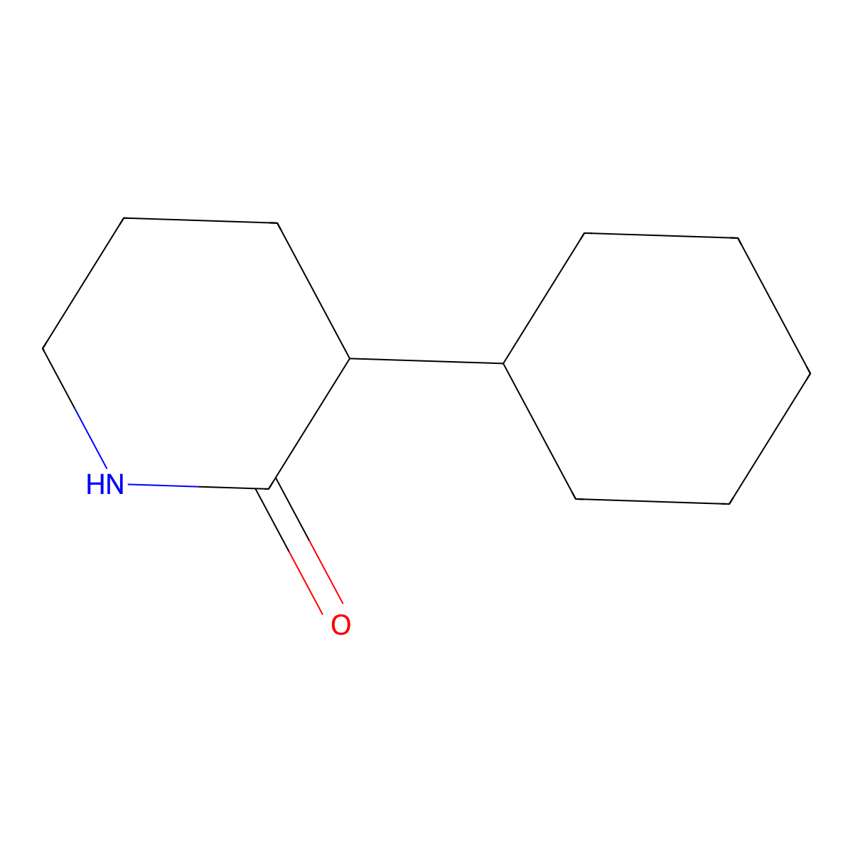 3-Cyclohexylpiperidin-2-one molecular structure, CAS 50549-23-0