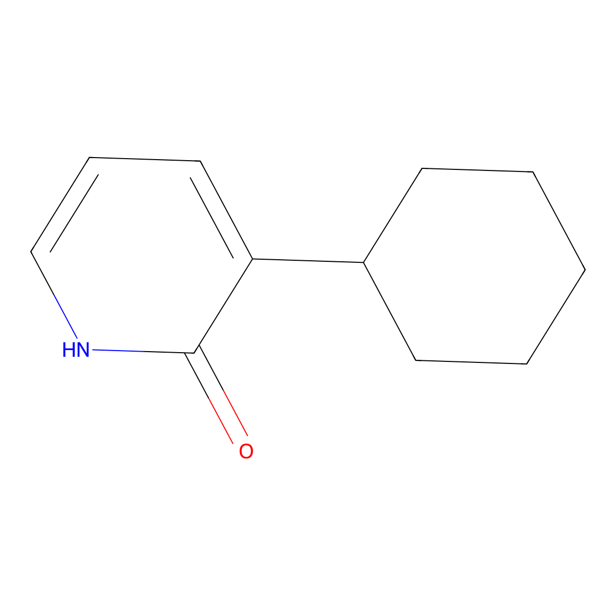2-Hydroxy-3-(cyclohexyl)pyridine molecular structure, CAS 50549-33-2