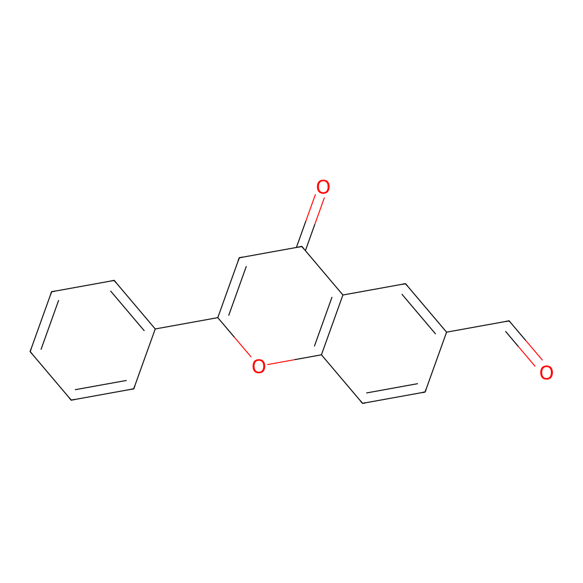 4-oxo-2-phenyl-4H-chromene-6-carbaldehyde molecular structure, CAS 50549-48-9
