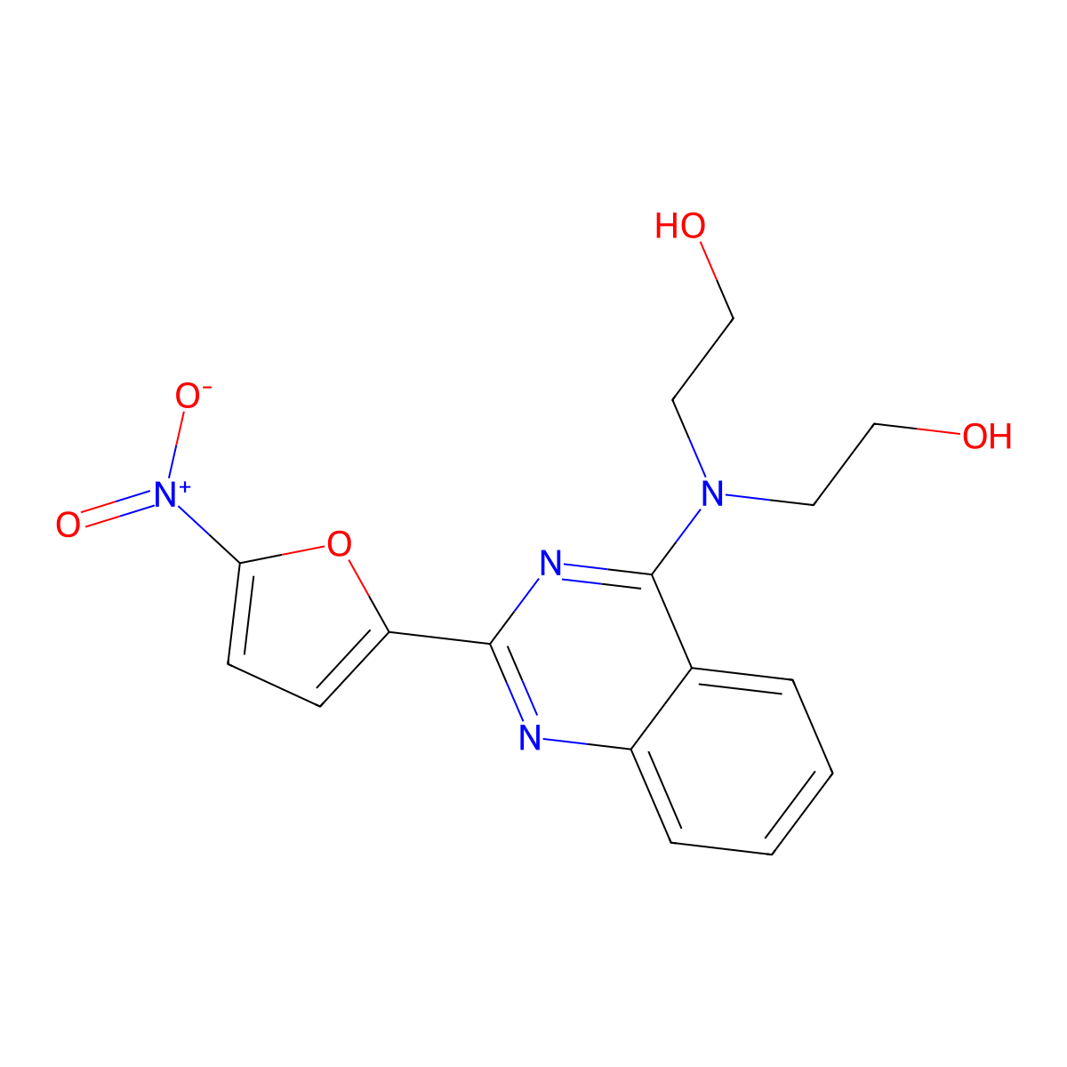 Nifurquinazol molecular structure, CAS 5055-20-9