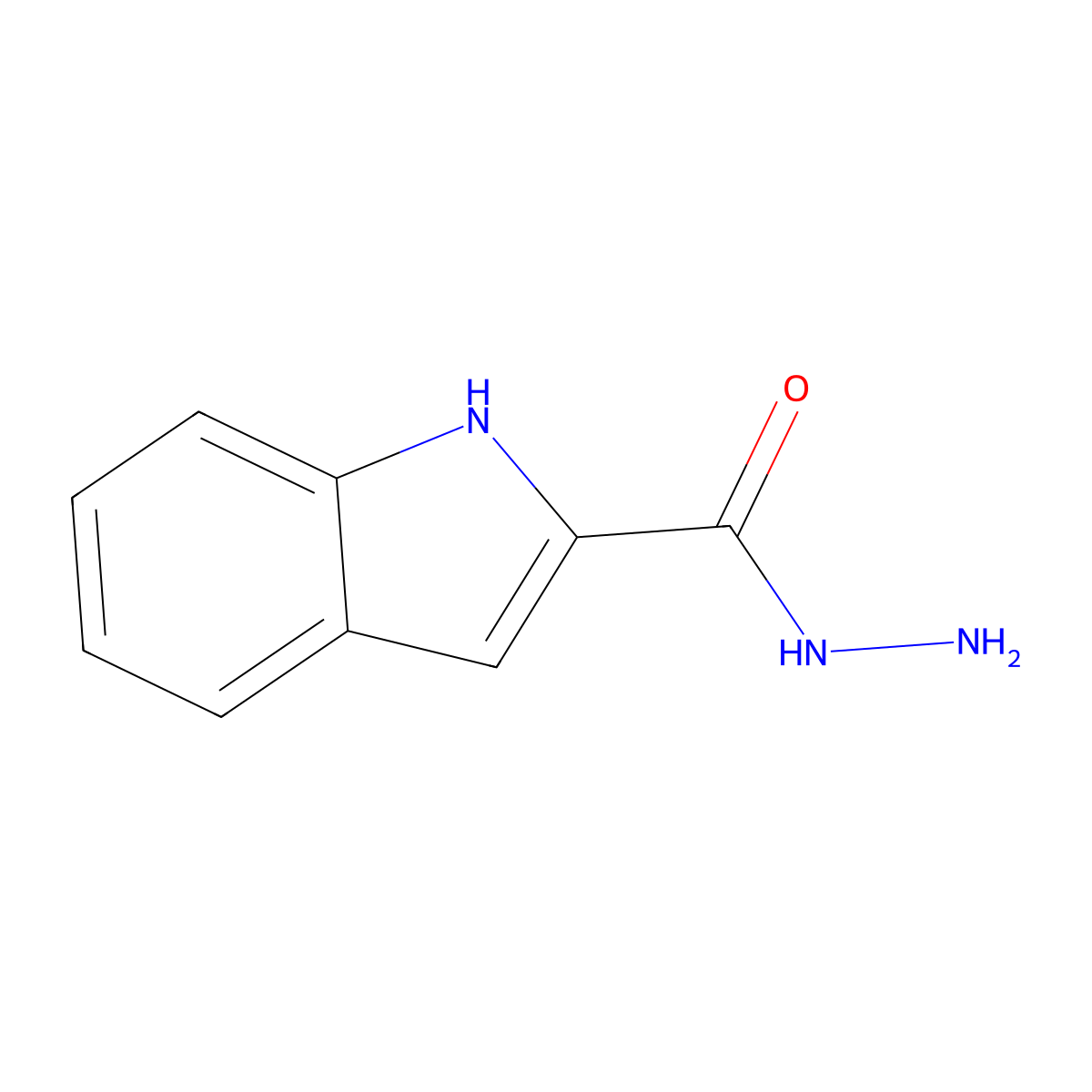 1H-indole-2-carbohydrazide molecular structure, CAS 5055-39-0