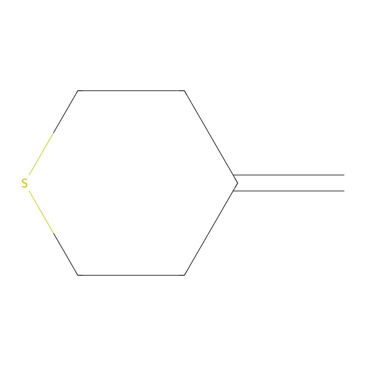 Thiacyclohexane, 4-methylene molecular structure, CAS 50550-56-6