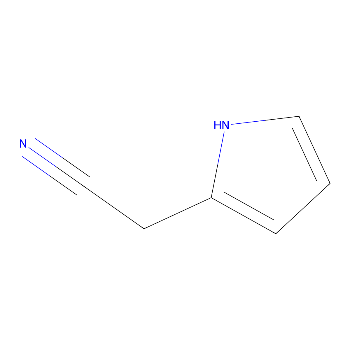2-(1H-pyrrol-2-yl)acetonitrile molecular structure, CAS 50551-29-6