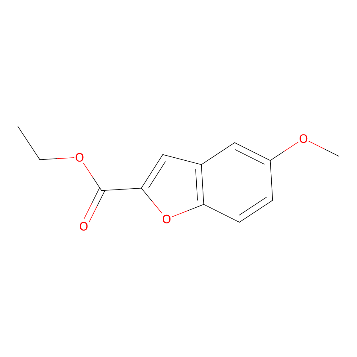 2-Benzofurancarboxylic acid, 5-methoxy-, ethyl ester molecular structure, CAS 50551-56-9