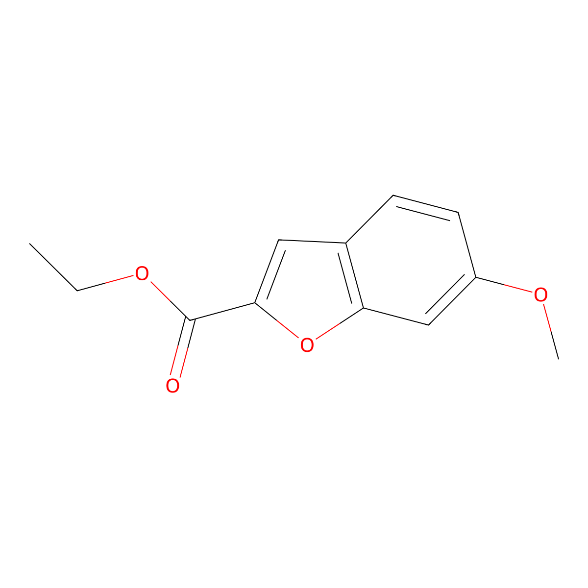 Ethyl 6-methoxybenzofuran-2-carboxylate molecular structure, CAS 50551-57-0
