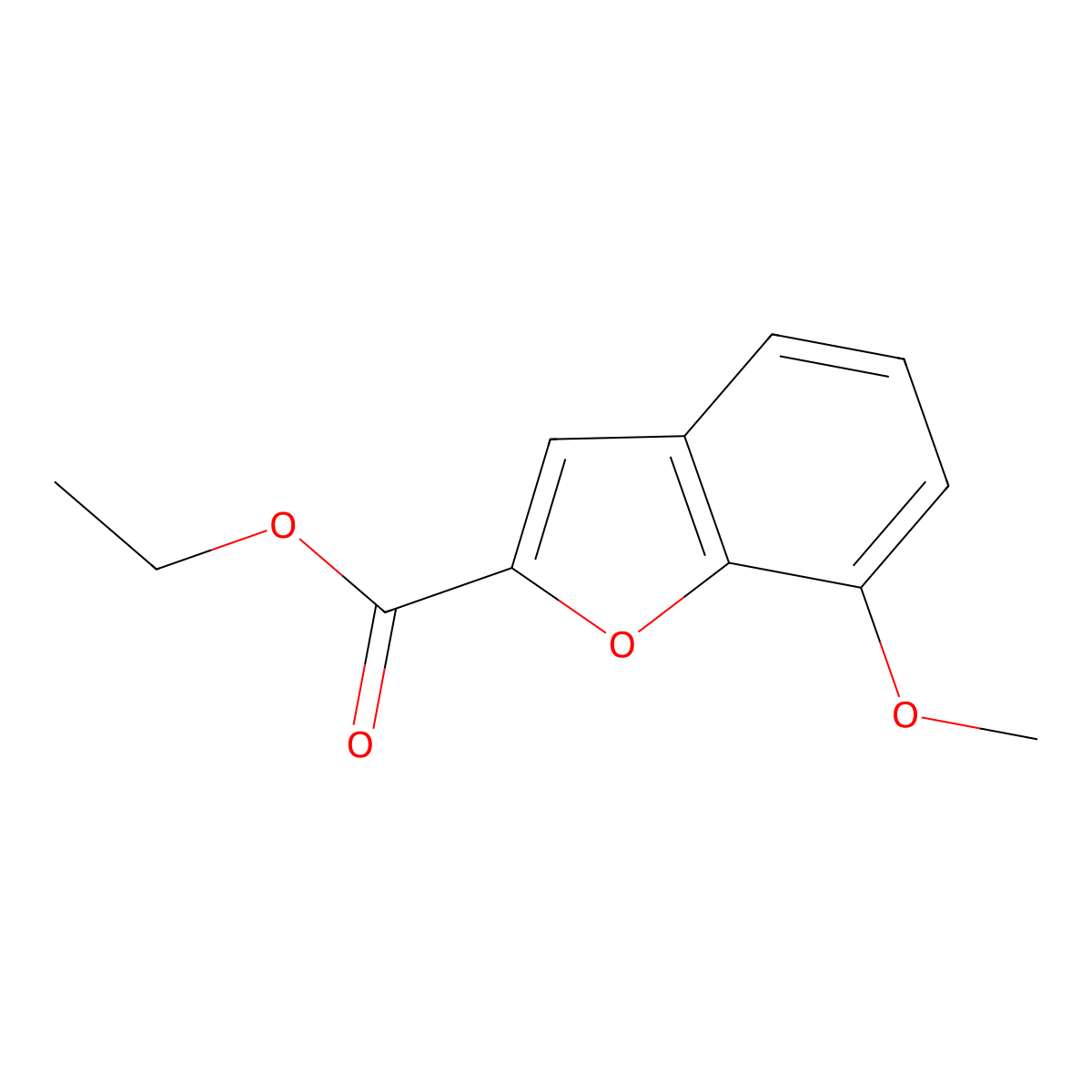 Ethyl 7-methoxy-1-benzofuran-2-carboxylate molecular structure, CAS 50551-58-1