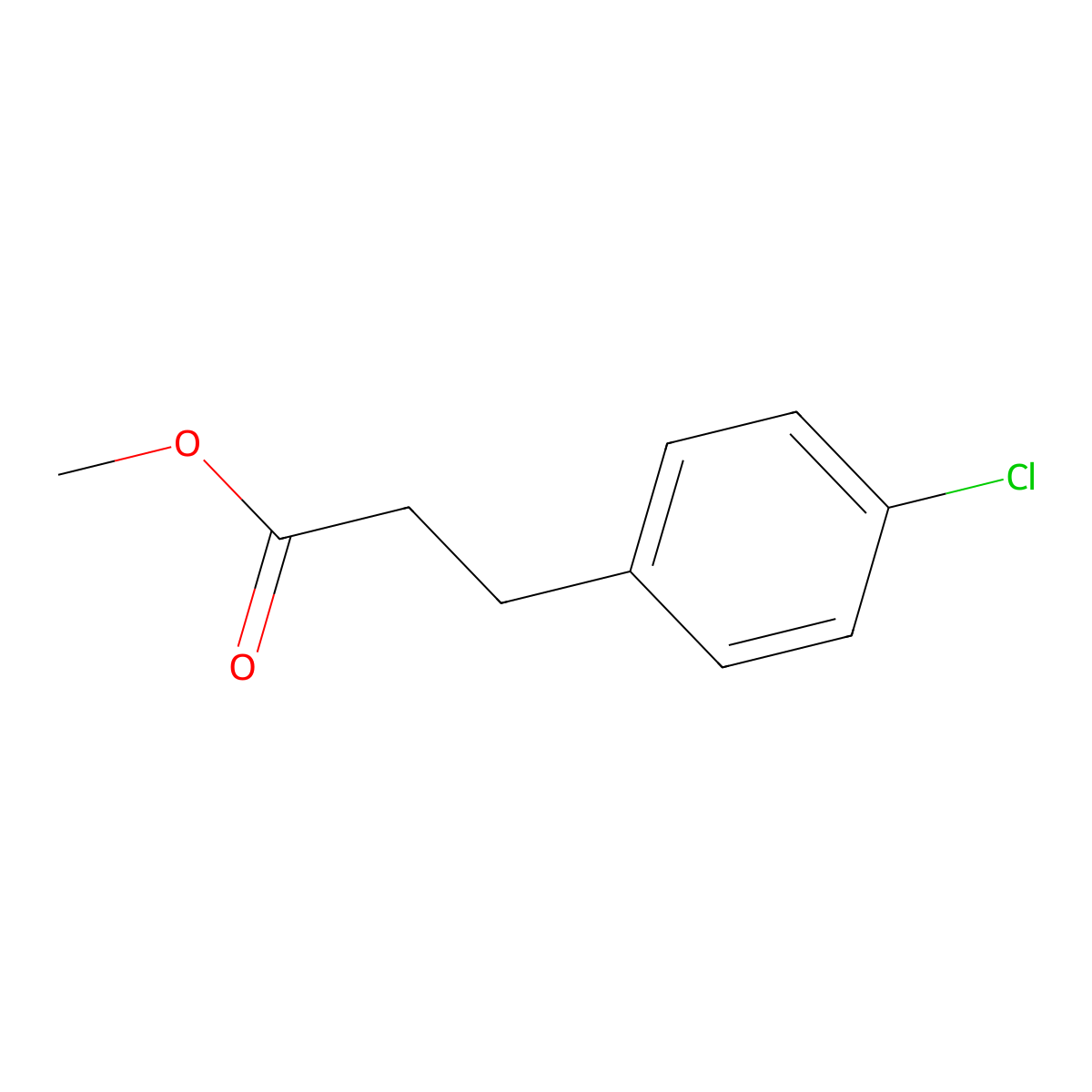Methyl 3-(4-chlorophenyl)propanoate molecular structure, CAS 50561-69-8