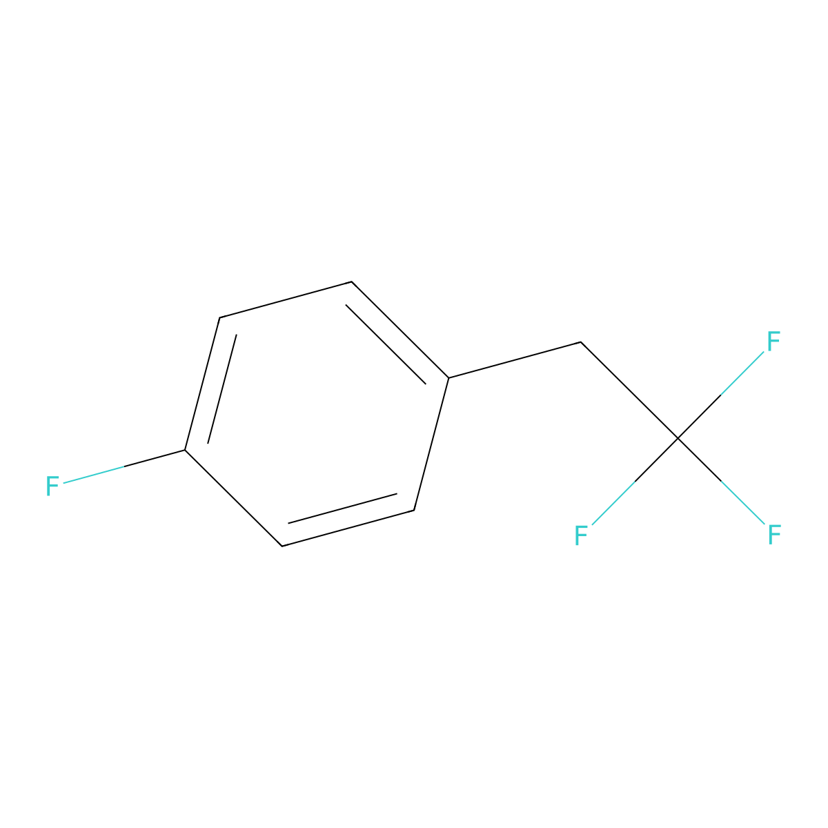 1-Fluoro-4-(2,2,2-trifluoroethyl)benzene molecular structure, CAS 50561-99-4