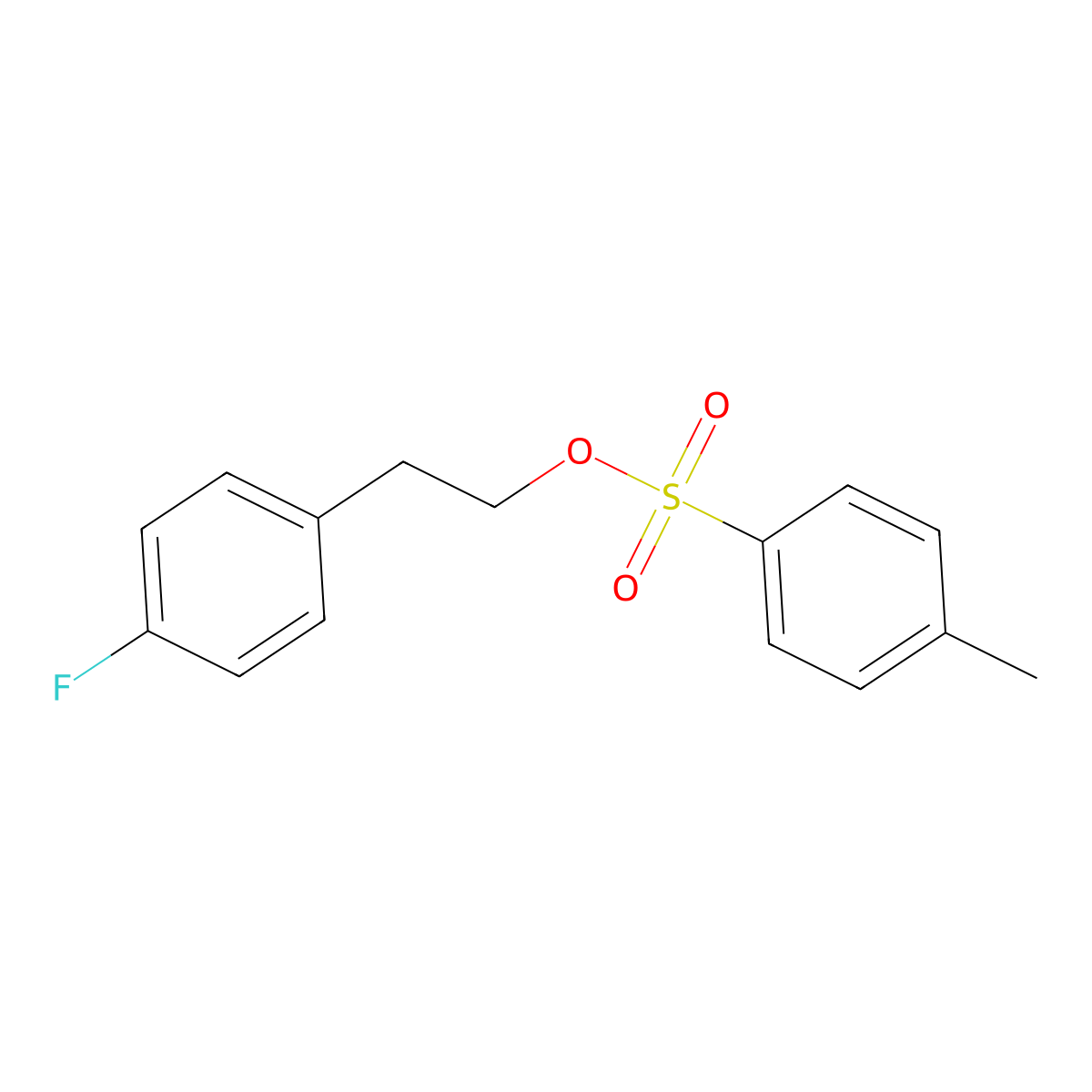 2-(4-Fluorophenyl)ethyl 4-methylbenzenesulfonate molecular structure, CAS 50562-02-2