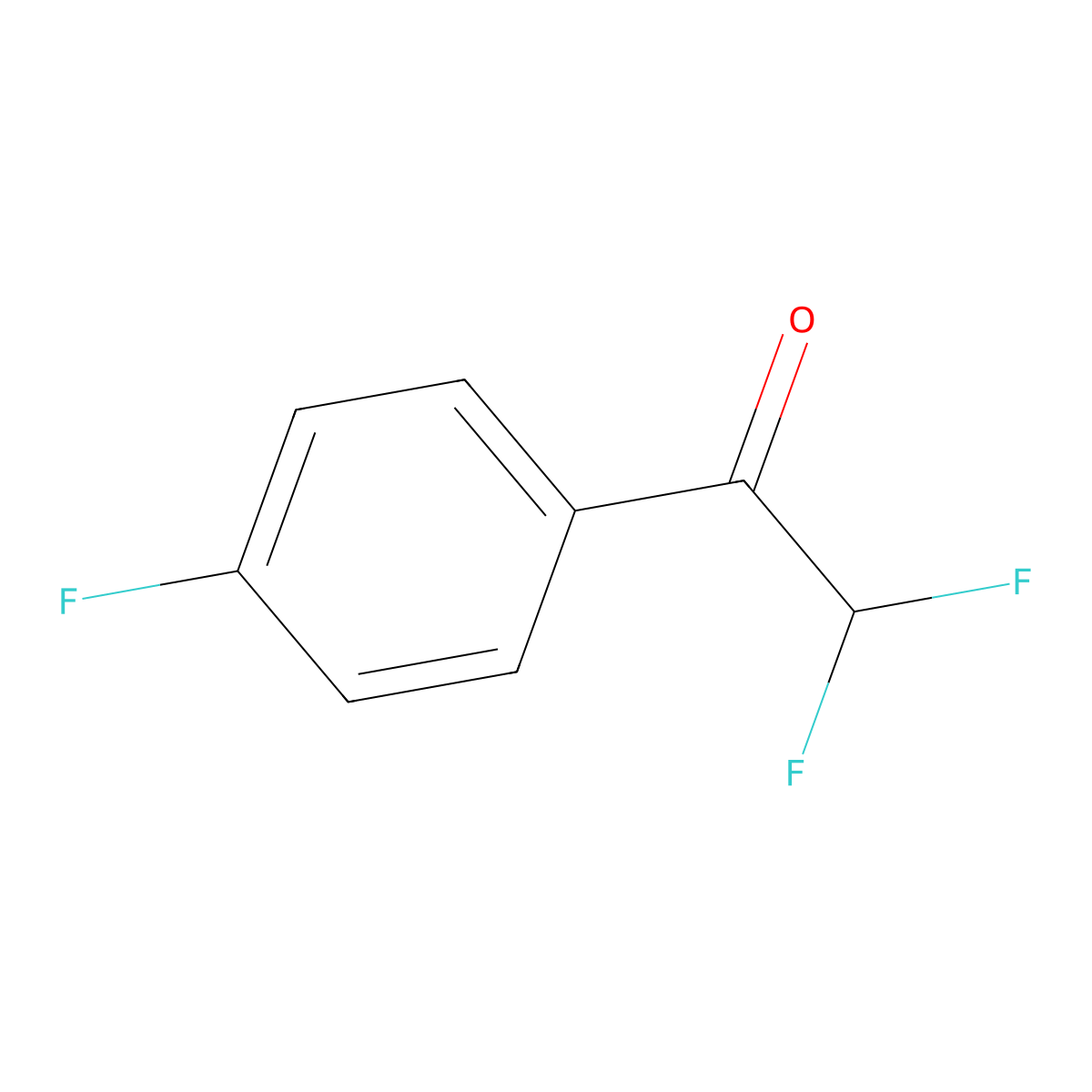 2,2-Difluoro-1-(4-fluorophenyl)ethanone molecular structure, CAS 50562-06-6