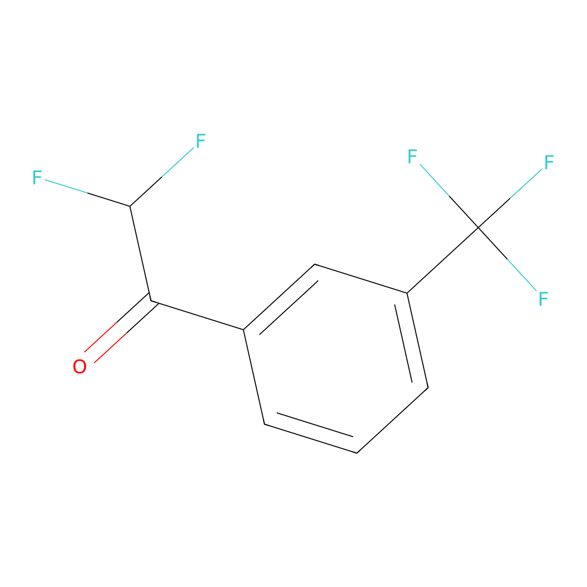 2,2-Difluoro-1-[3-(trifluoromethyl)phenyl]-ethanone molecular structure, CAS 50562-07-7