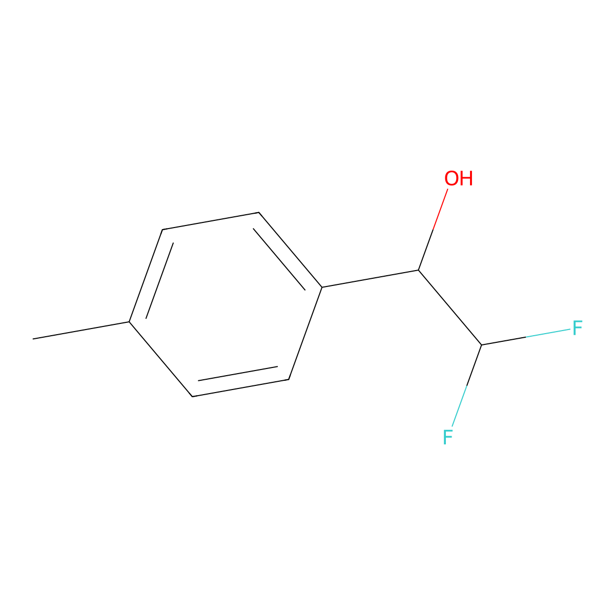 alpha-(Difluoromethyl)-4-methylbenzenemethanol molecular structure, CAS 50562-10-2