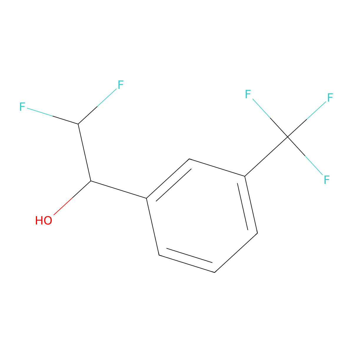 2,2-Difluoro-1-[3-(trifluoromethyl)phenyl]ethan-1-ol molecular structure, CAS 50562-15-7