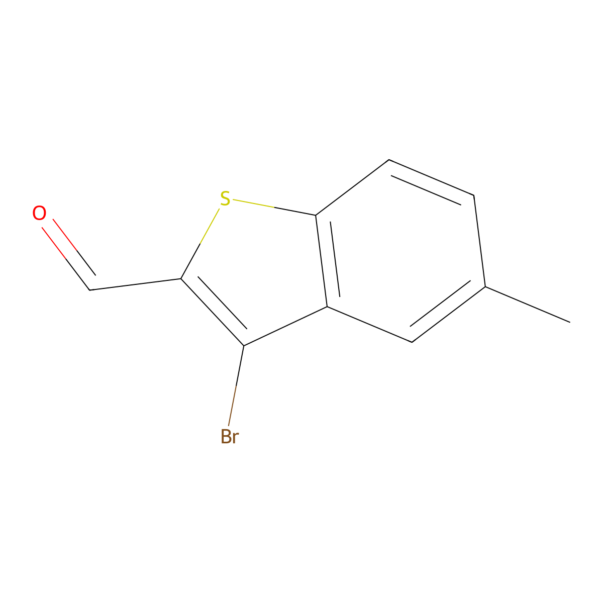 3-Bromo-5-methylbenzo[b]thiophene-2-carbaldehyde molecular structure, CAS 50563-02-5