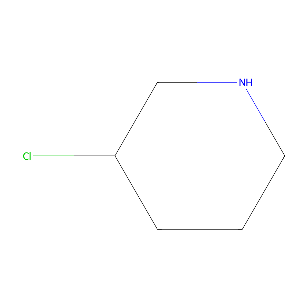 3-Chloropiperidine molecular structure, CAS 50564-59-5