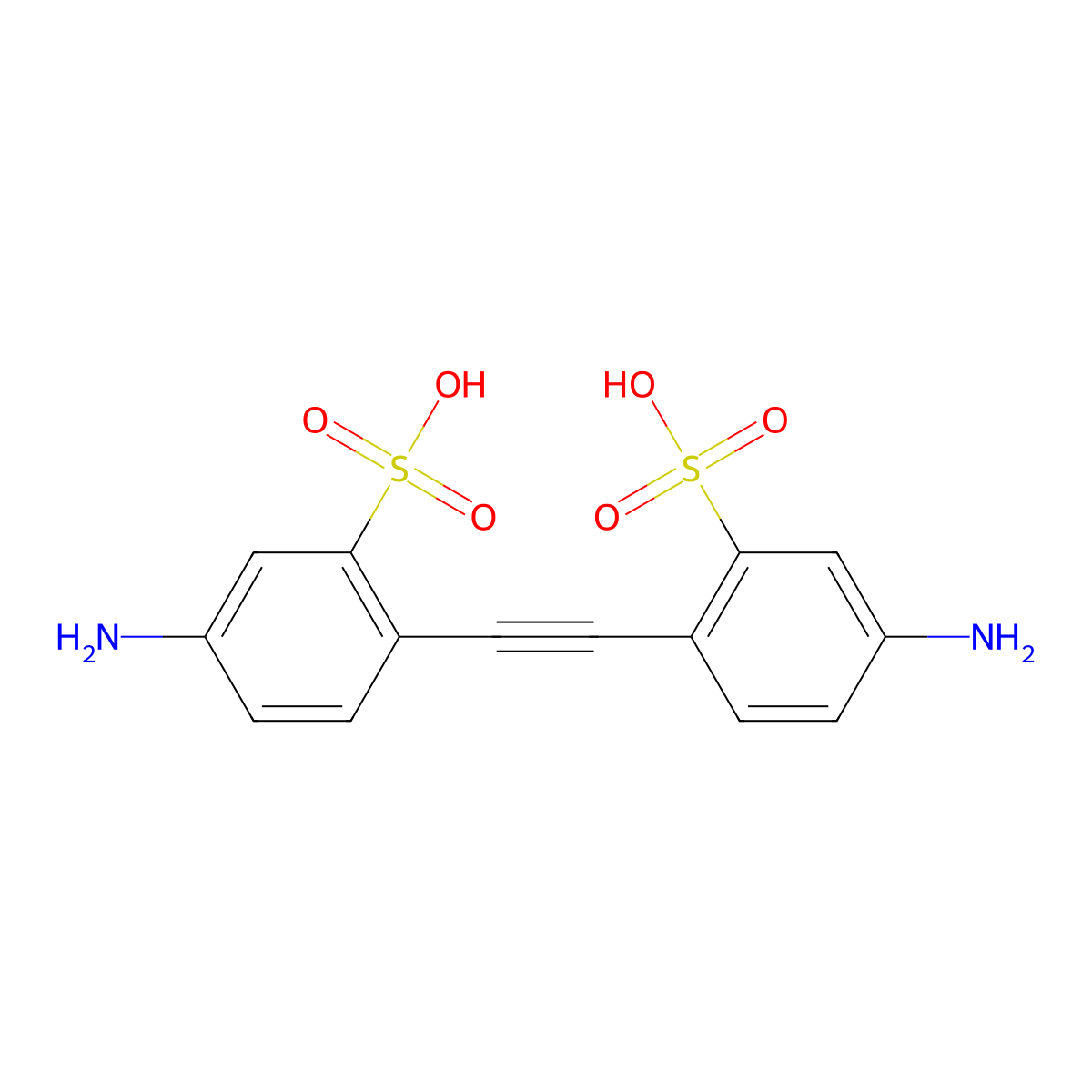 Benzenesulfonic acid, 2,2'-(1,2-ethynediyl)bis[5-amino- molecular structure, CAS 50567-77-6
