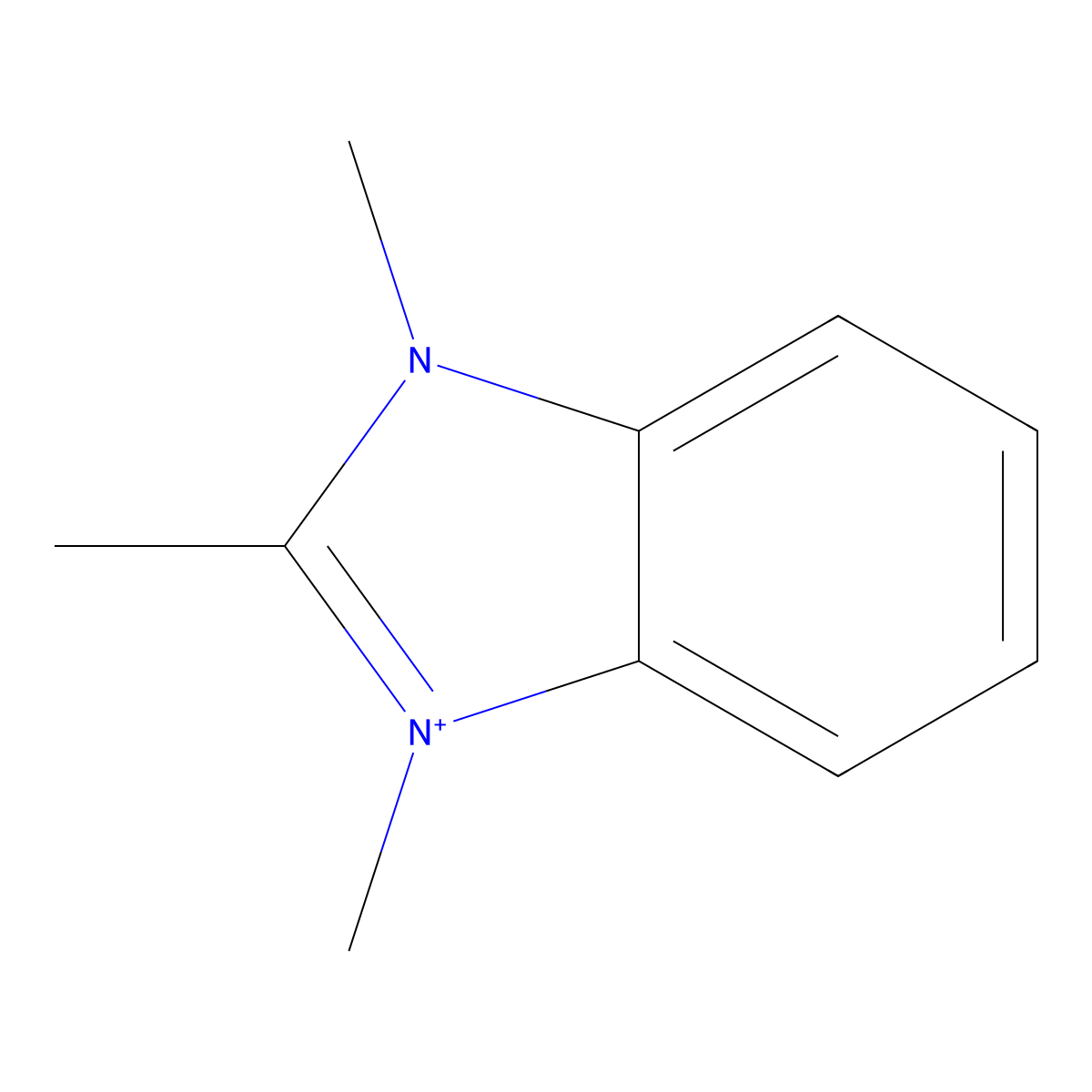 1,2,3-Trimethyl-1H-benzimidazolium molecular structure, CAS 50571-73-8