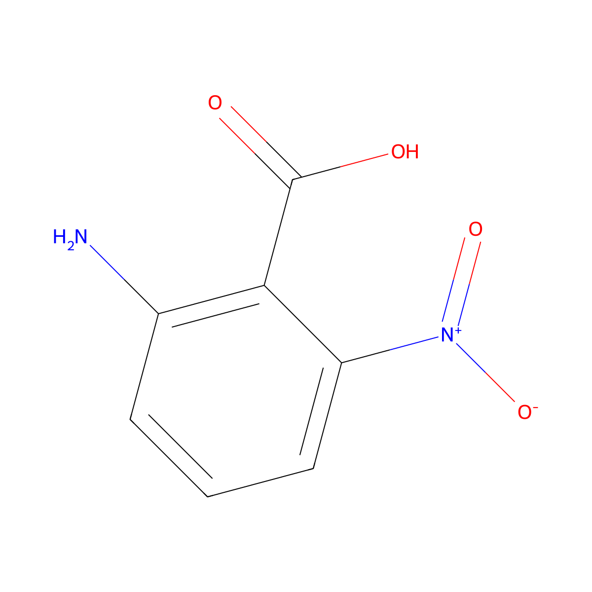 2-Amino-6-nitro-benzoic acid molecular structure, CAS 50573-74-5