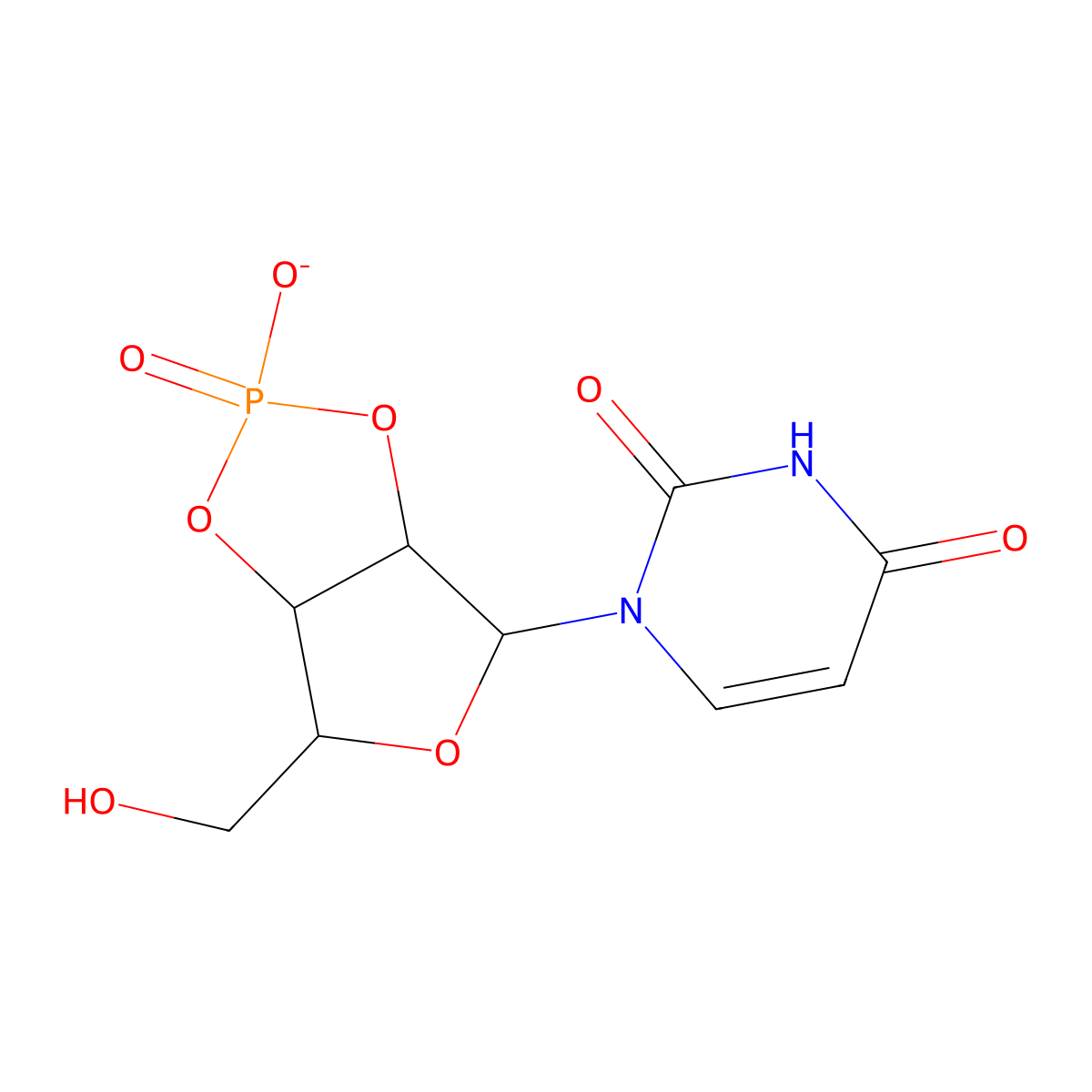 2',3'-cyclic UMP(1-) molecular structure, CAS 50574-58-8