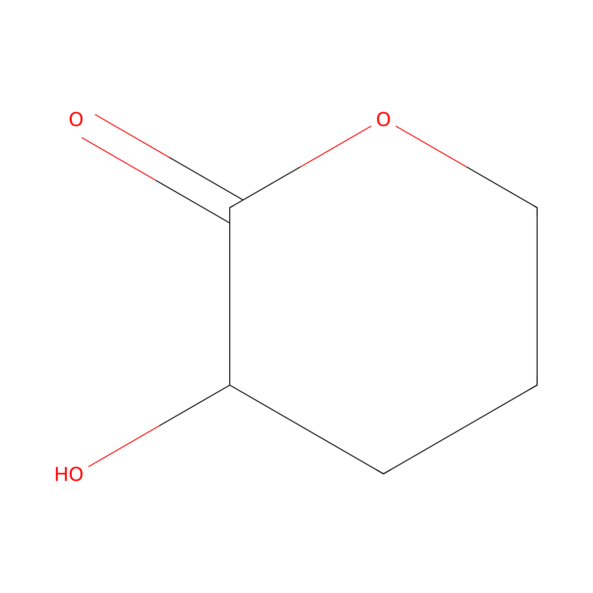 3-Hydroxytetrahydro-2h-pyran-2-one molecular structure, CAS 5058-01-5