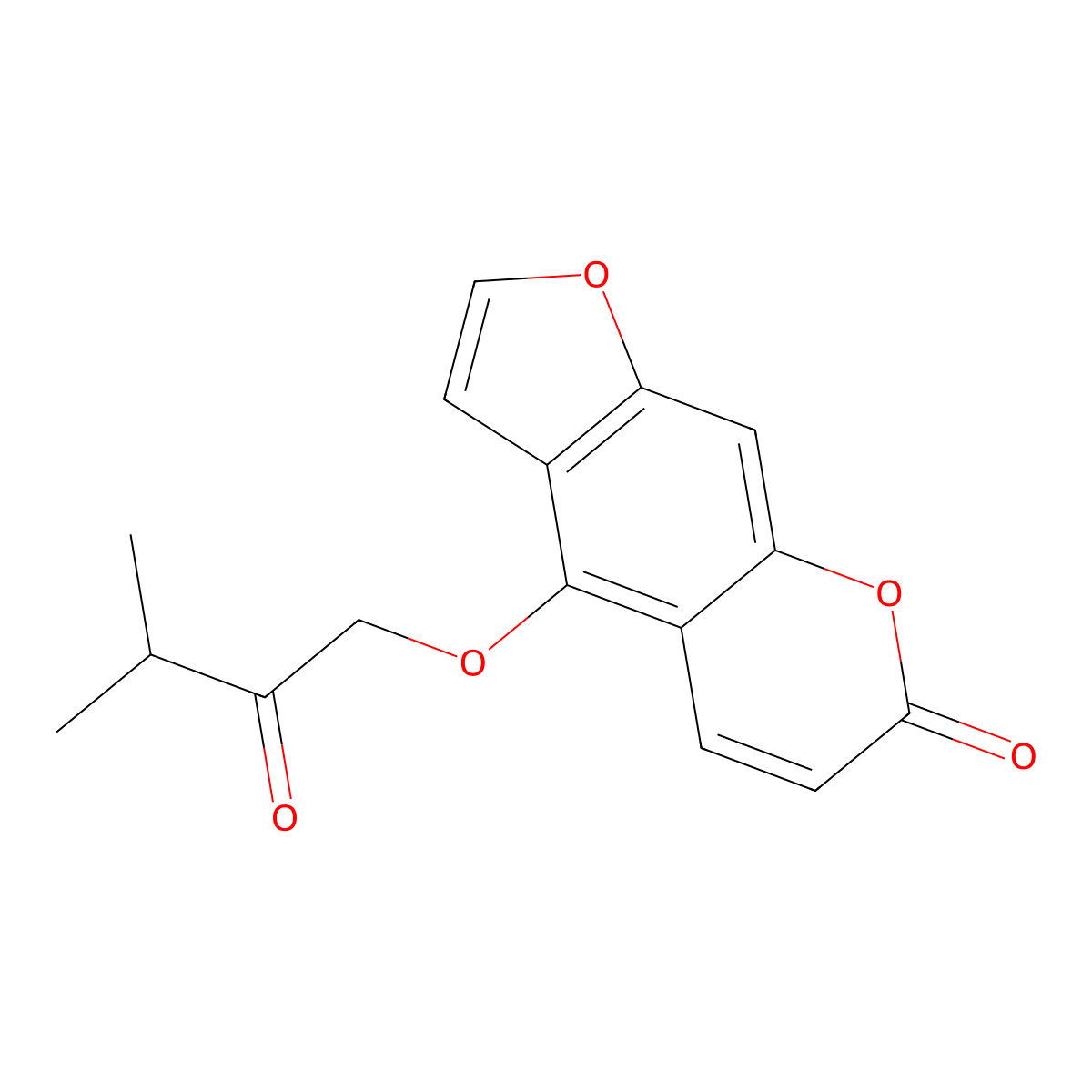 Isooxypeucedanin molecular structure, CAS 5058-15-1