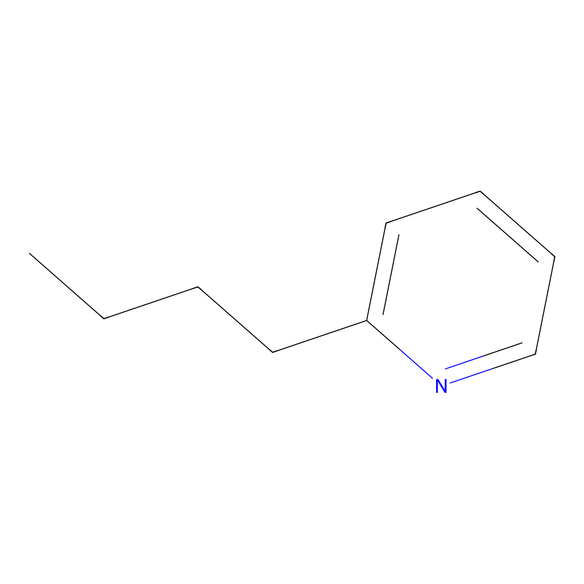 2-Butylpyridine molecular structure, CAS 5058-19-5