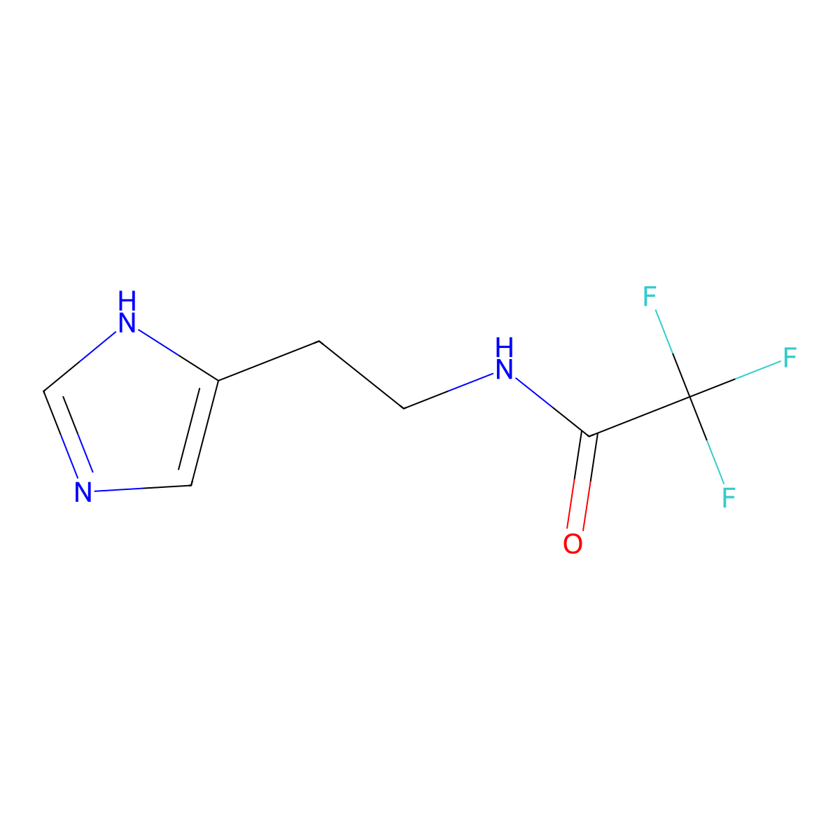 2,2,2-trifluoro-N-[2-(1H-imidazol-5-yl)ethyl]acetamide molecular structure, CAS 50580-77-3