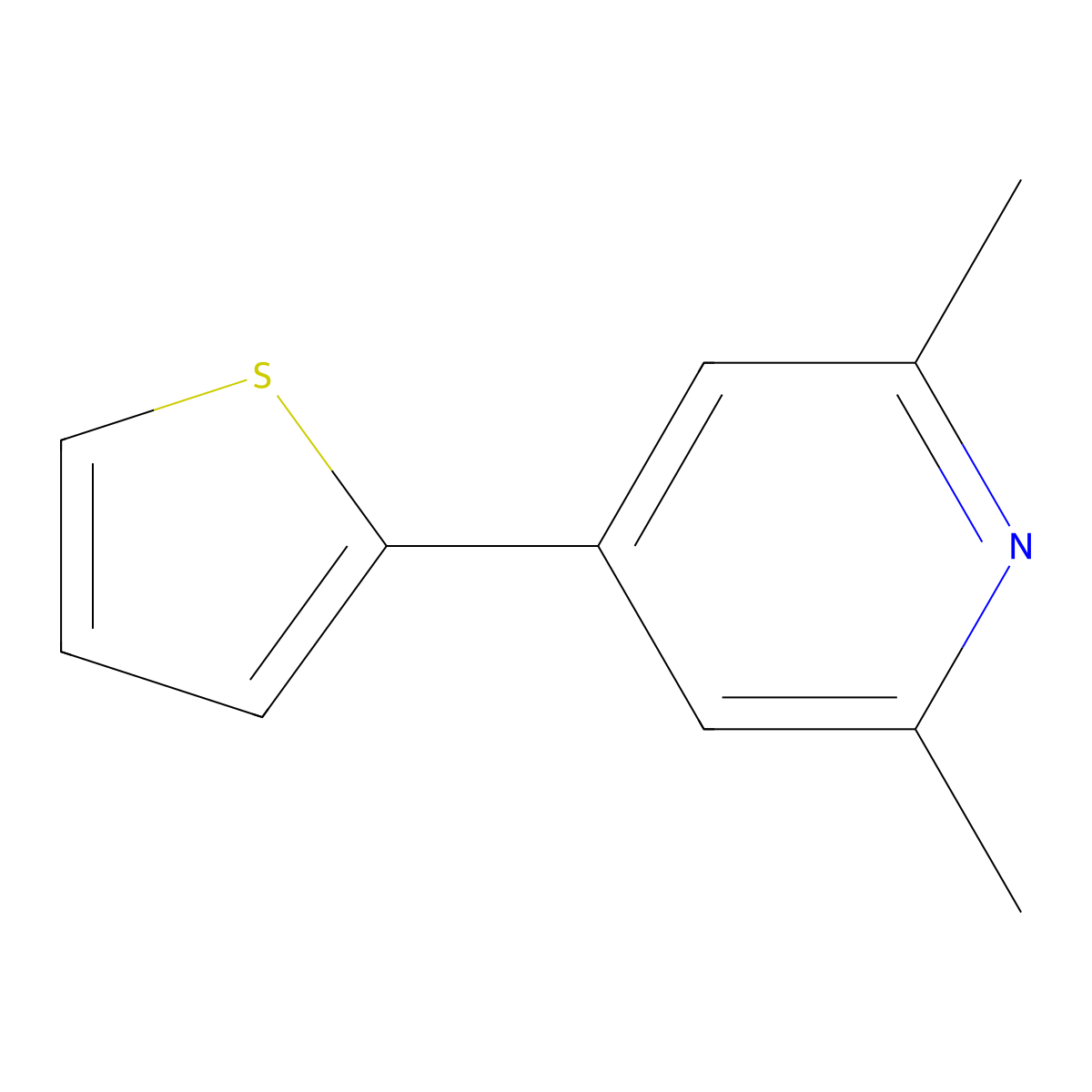 2,6-Dimethyl-4-(thiophen-2-yl)pyridine molecular structure, CAS 50581-77-6