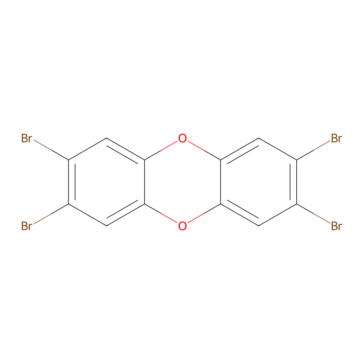 2,3,7,8-Tetrabromodibenzo-p-dioxin molecular structure, CAS 50585-41-6