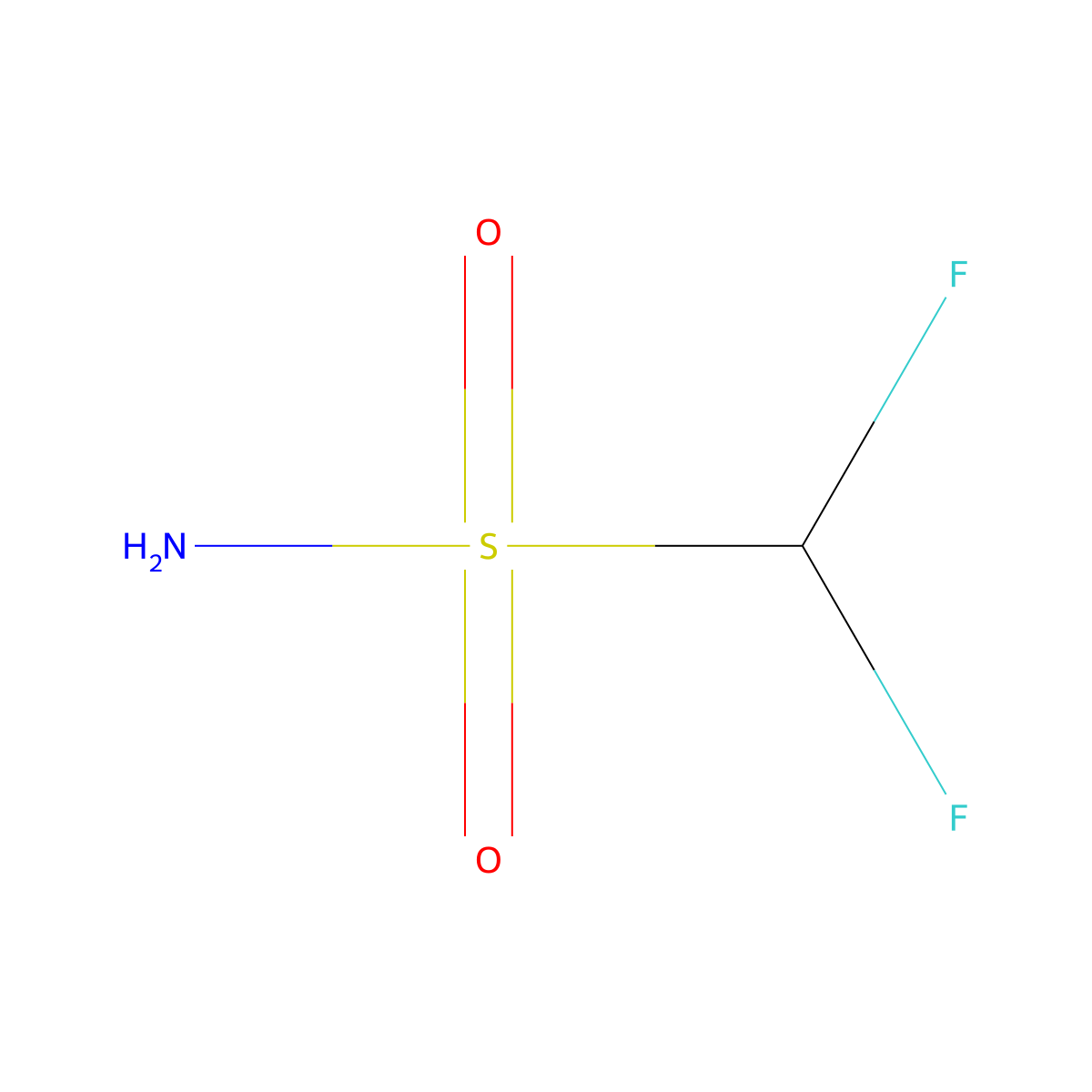 Difluoromethanesulfonamide molecular structure, CAS 50585-74-5