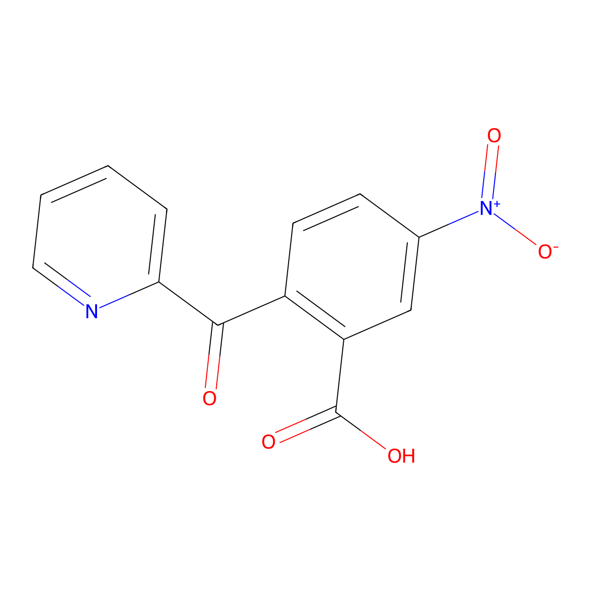 5-Nitro-2-picolinoylbenzoic acid molecular structure, CAS 50585-83-6