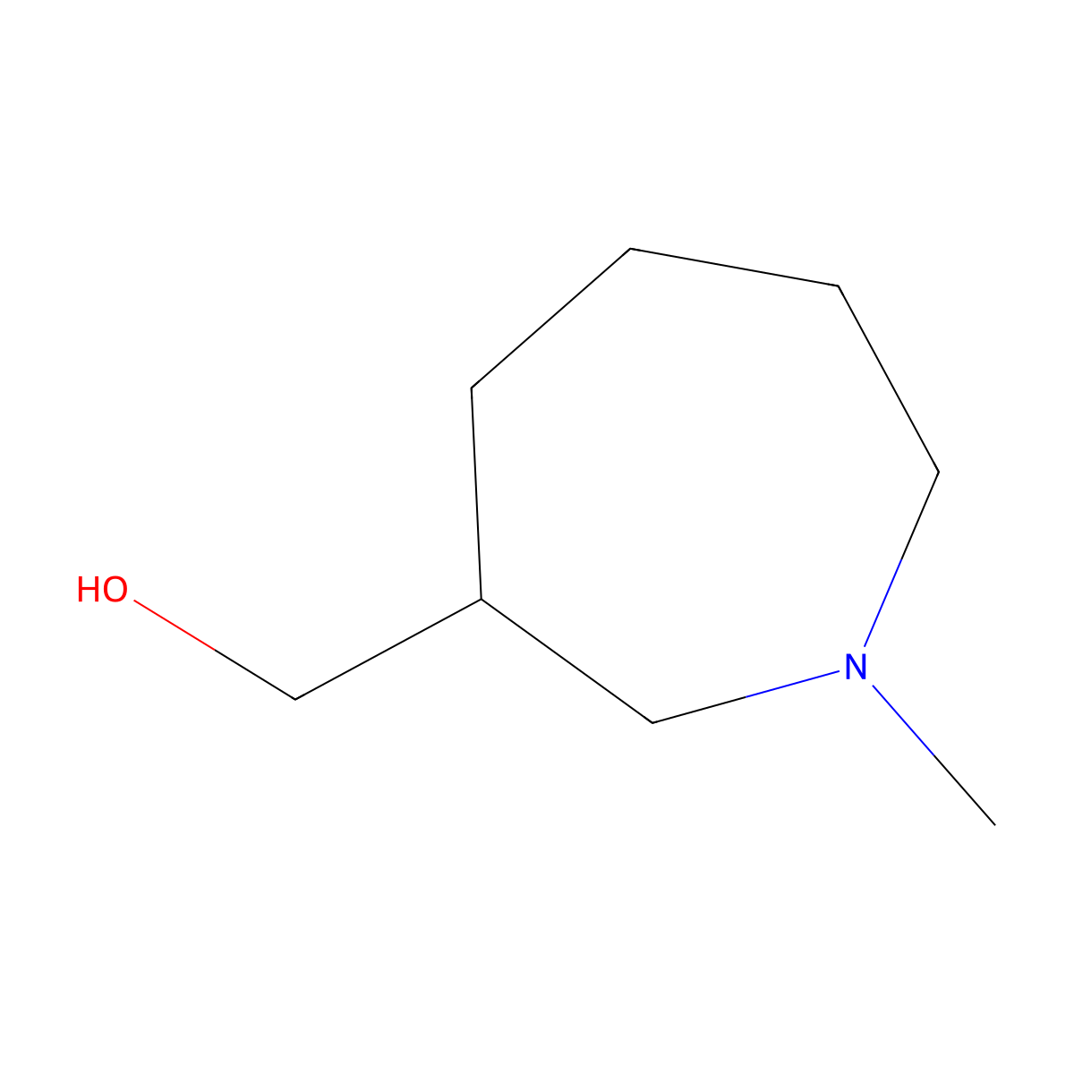 (1-Methylazepan-3-yl)methanol molecular structure, CAS 50585-85-8