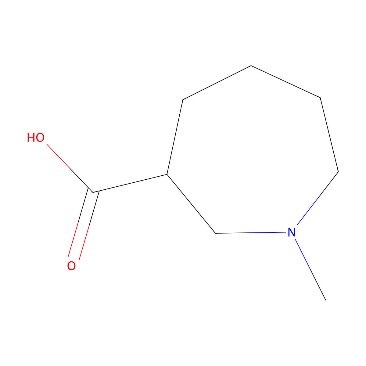 1-Methylazepane-3-carboxylic acid molecular structure, CAS 50585-88-1