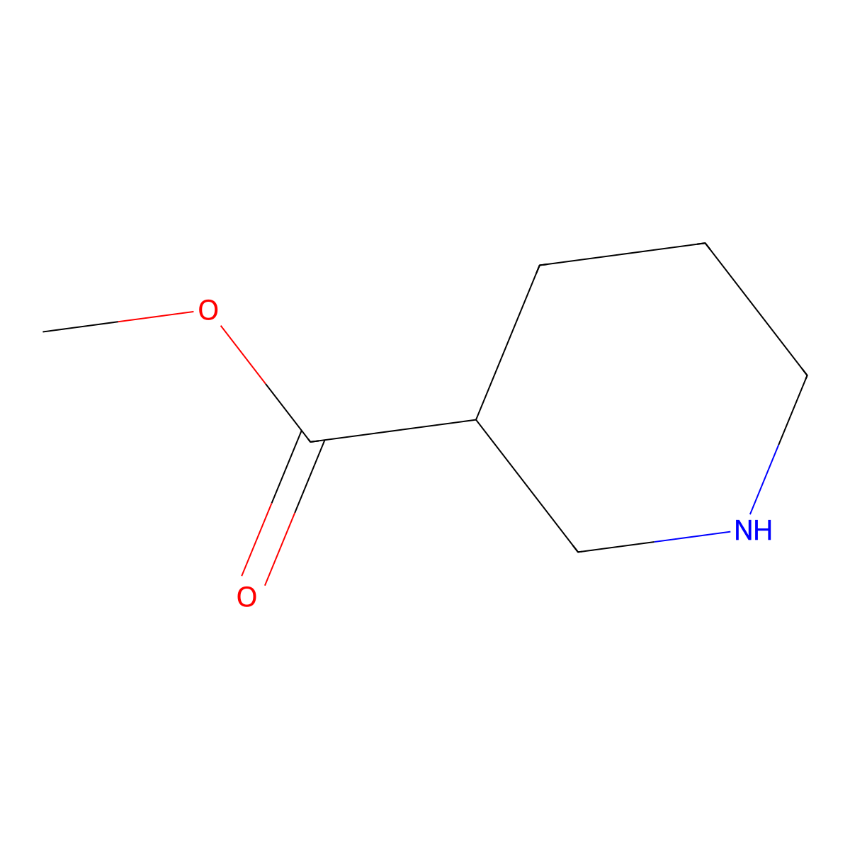Methyl piperidine-3-carboxylate molecular structure, CAS 50585-89-2