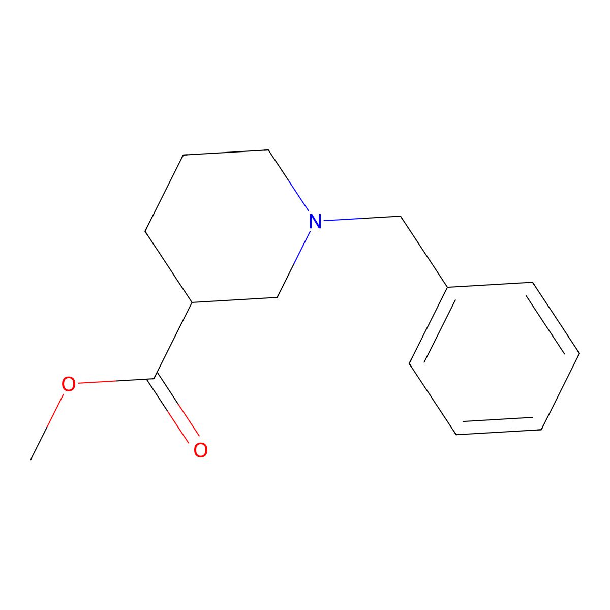 Methyl 1-benzylpiperidine-3-carboxylate molecular structure, CAS 50585-91-6