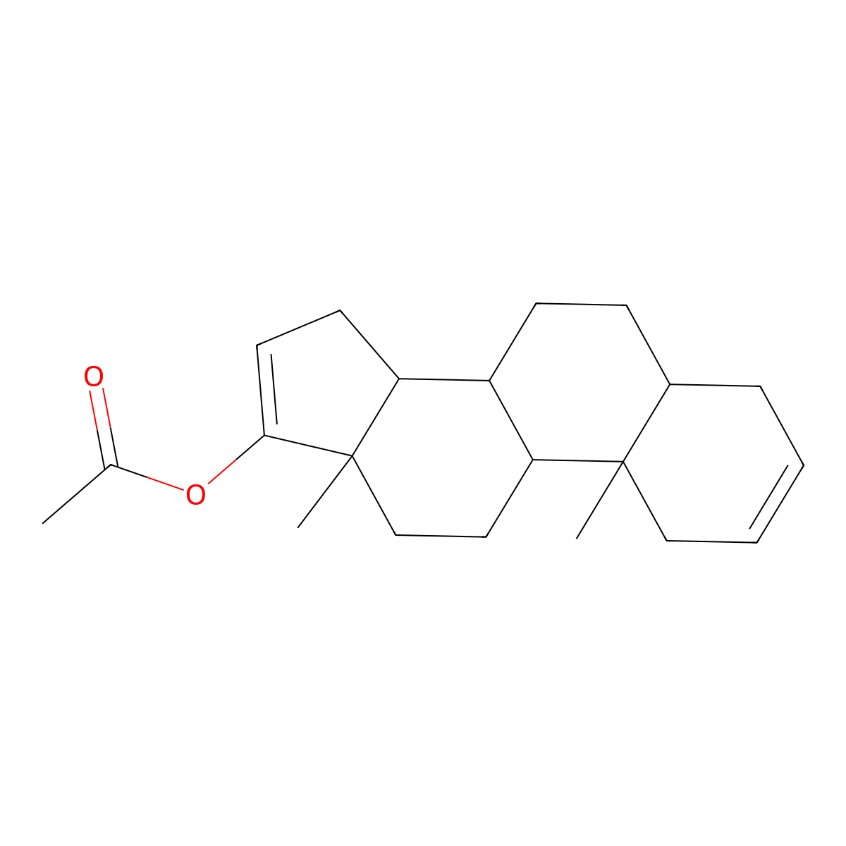 (5alpha)-Androsta-2,16-dien-17-yl acetate molecular structure, CAS 50588-42-6