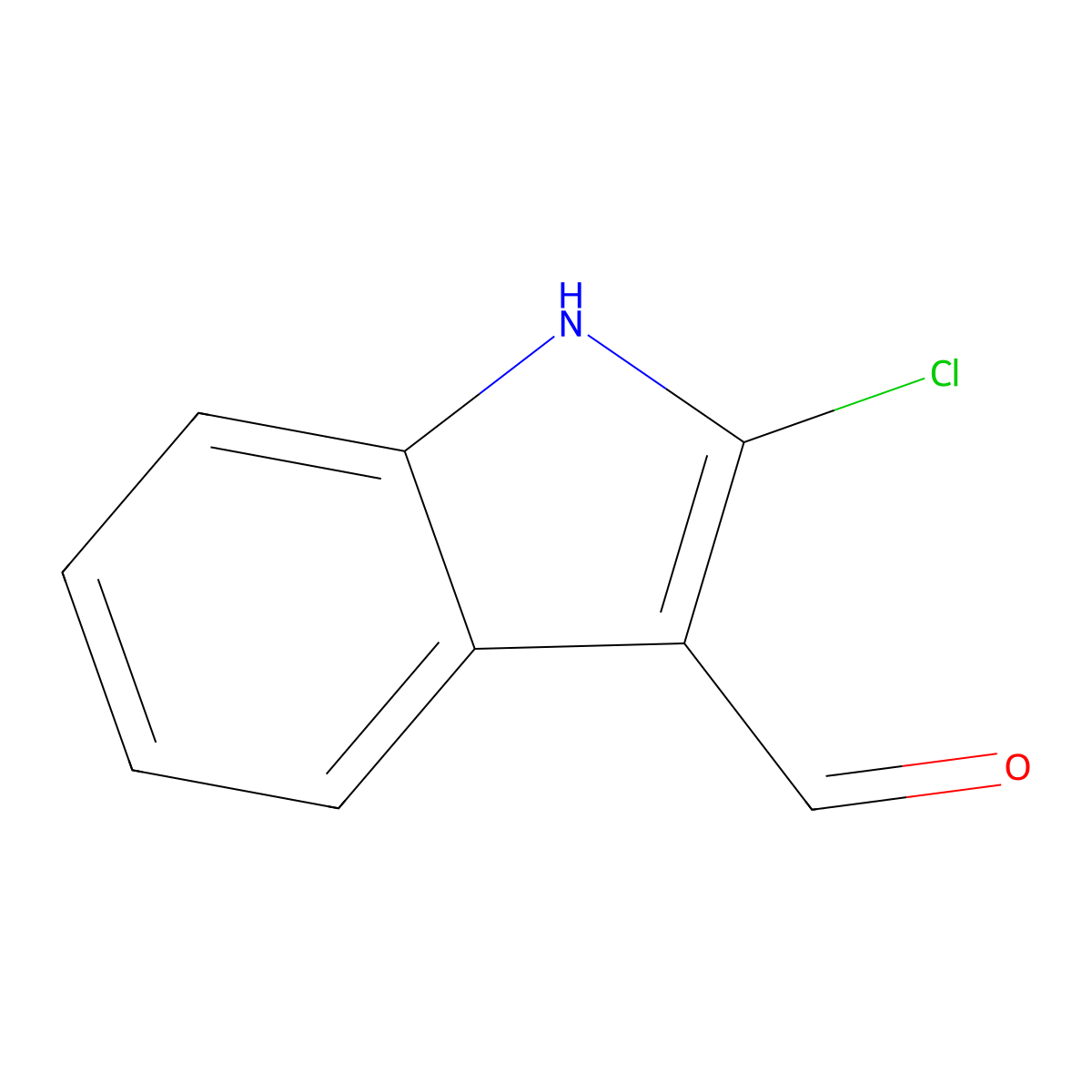 2-chloro-1H-indole-3-carbaldehyde molecular structure, CAS 5059-30-3