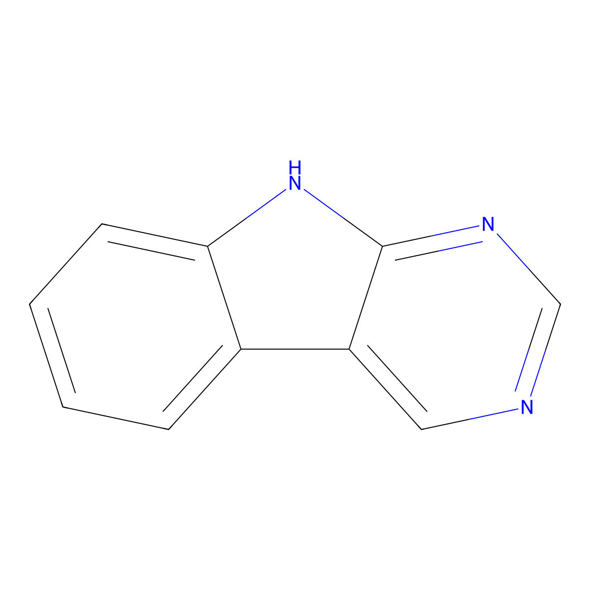 9H-Pyrimido(4,5-b)indole molecular structure, CAS 5059-31-4