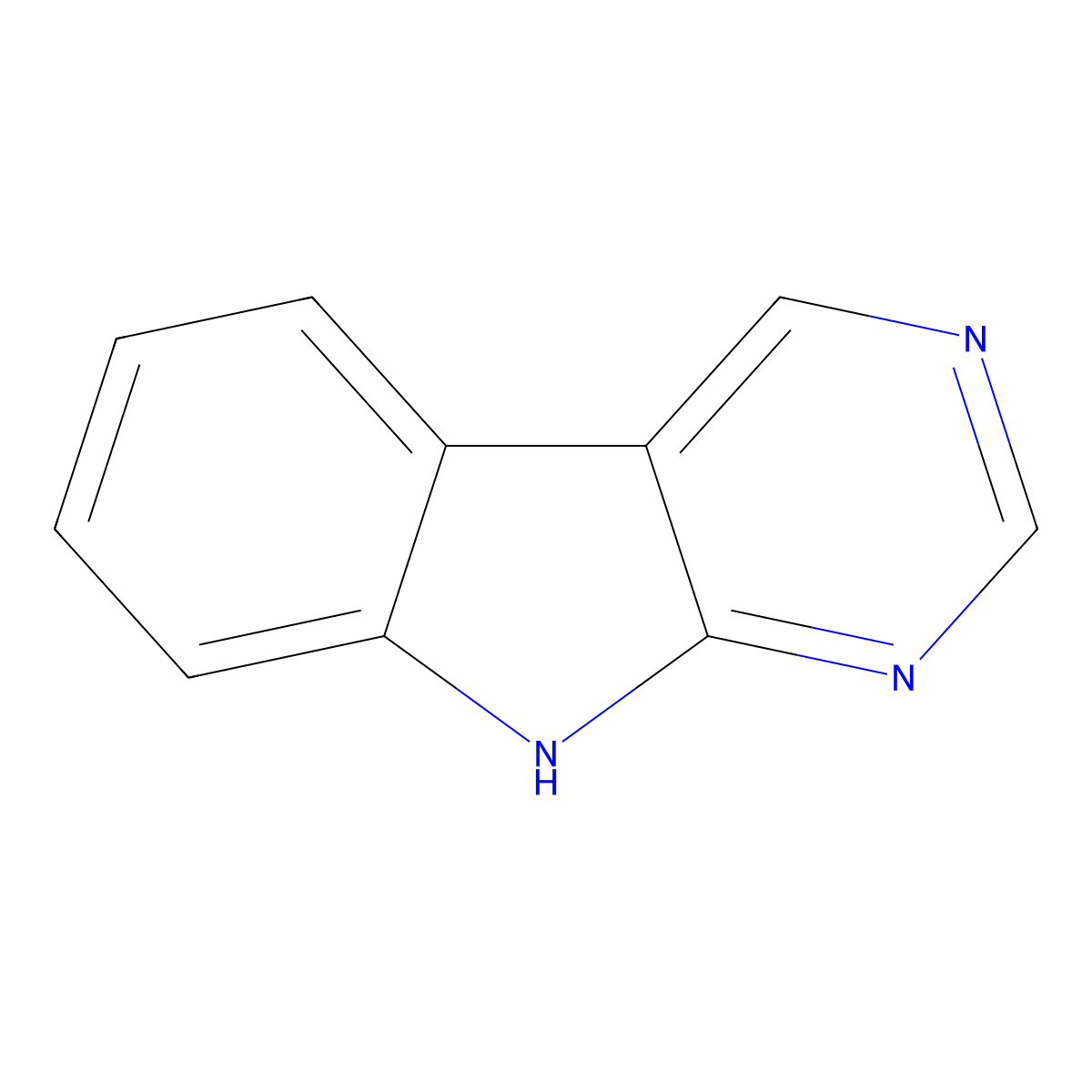 9H-Pyrimido(4,5-b)indole molecular structure, CAS 5059-31-4
