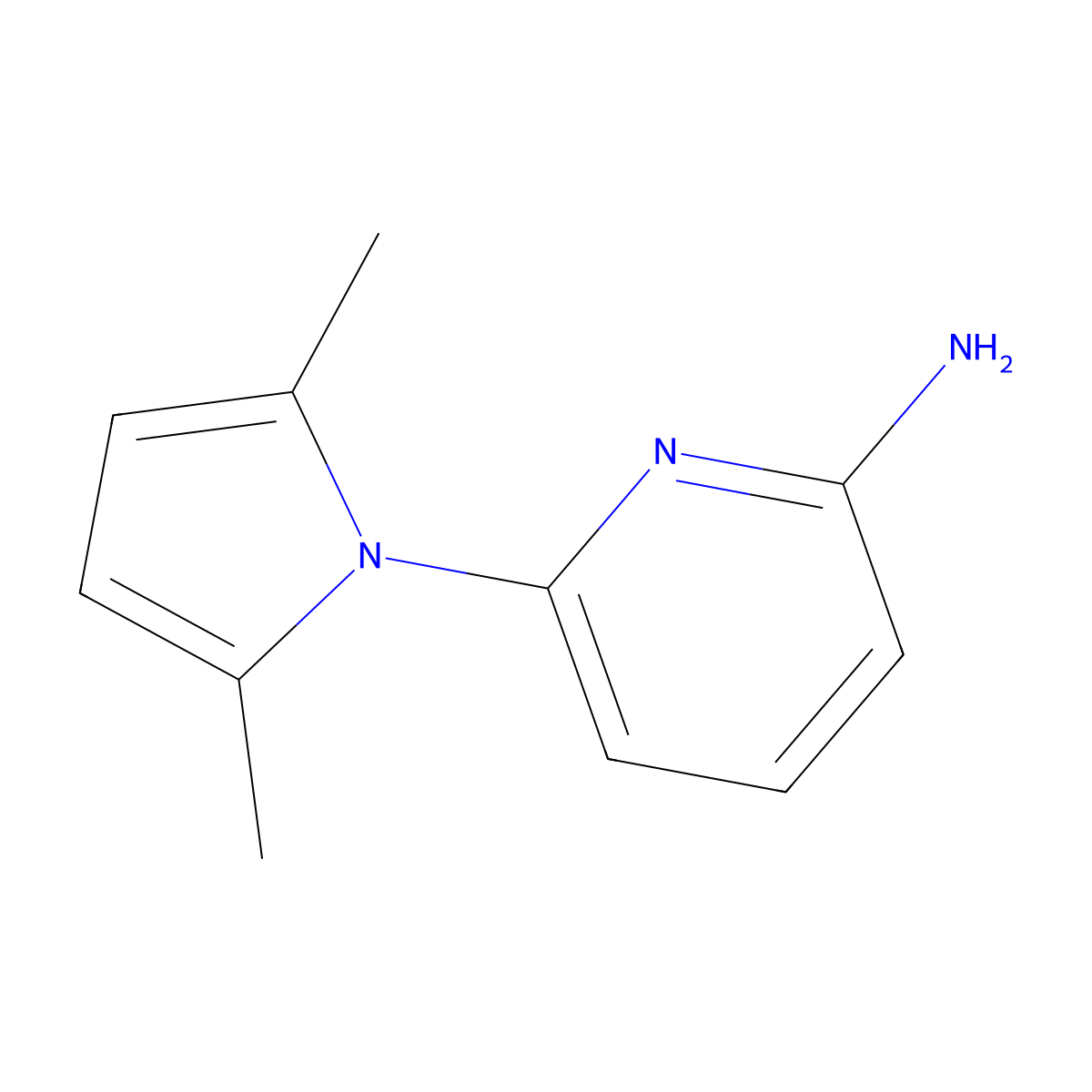 6-(2,5-Dimethyl-1h-pyrrol-1-yl)pyridin-2-amine molecular structure, CAS 5059-32-5