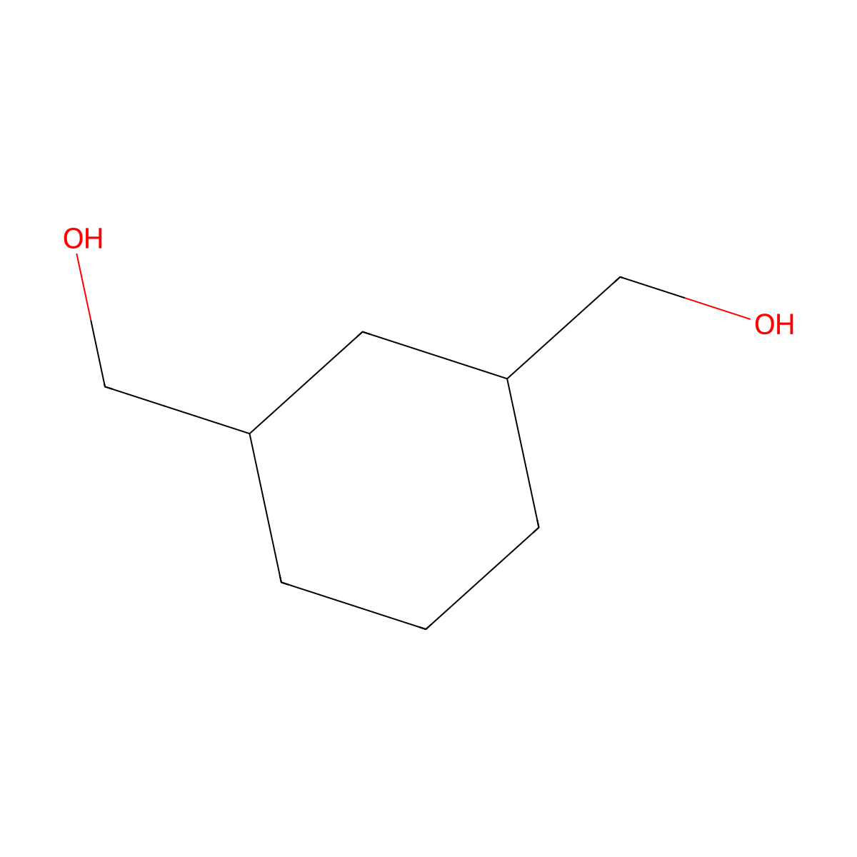 1,3-Cyclohexanedimethanol, cis- molecular structure, CAS 5059-76-7