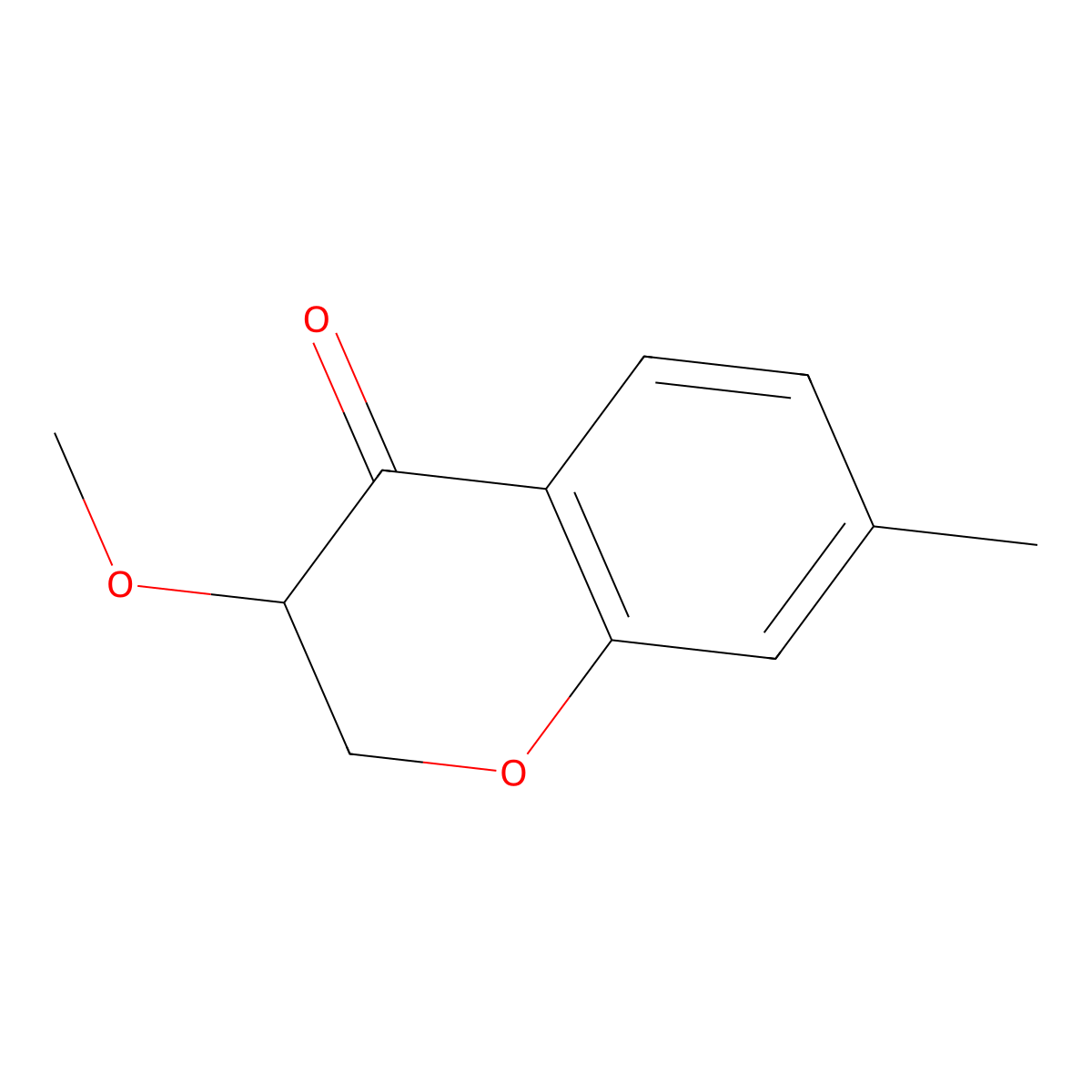 3-Methoxy-7-methyl-3,4-dihydro-2H-1-benzopyran-4-one molecular structure, CAS 505904-85-8