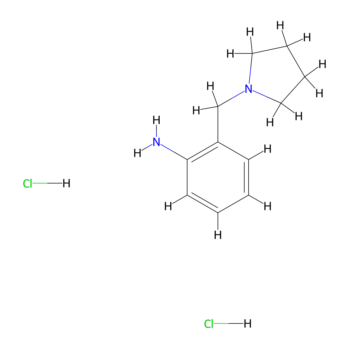 2-(Pyrrolidin-1-ylmethyl)aniline dihydrochloride molecular structure, CAS 50591-59-8