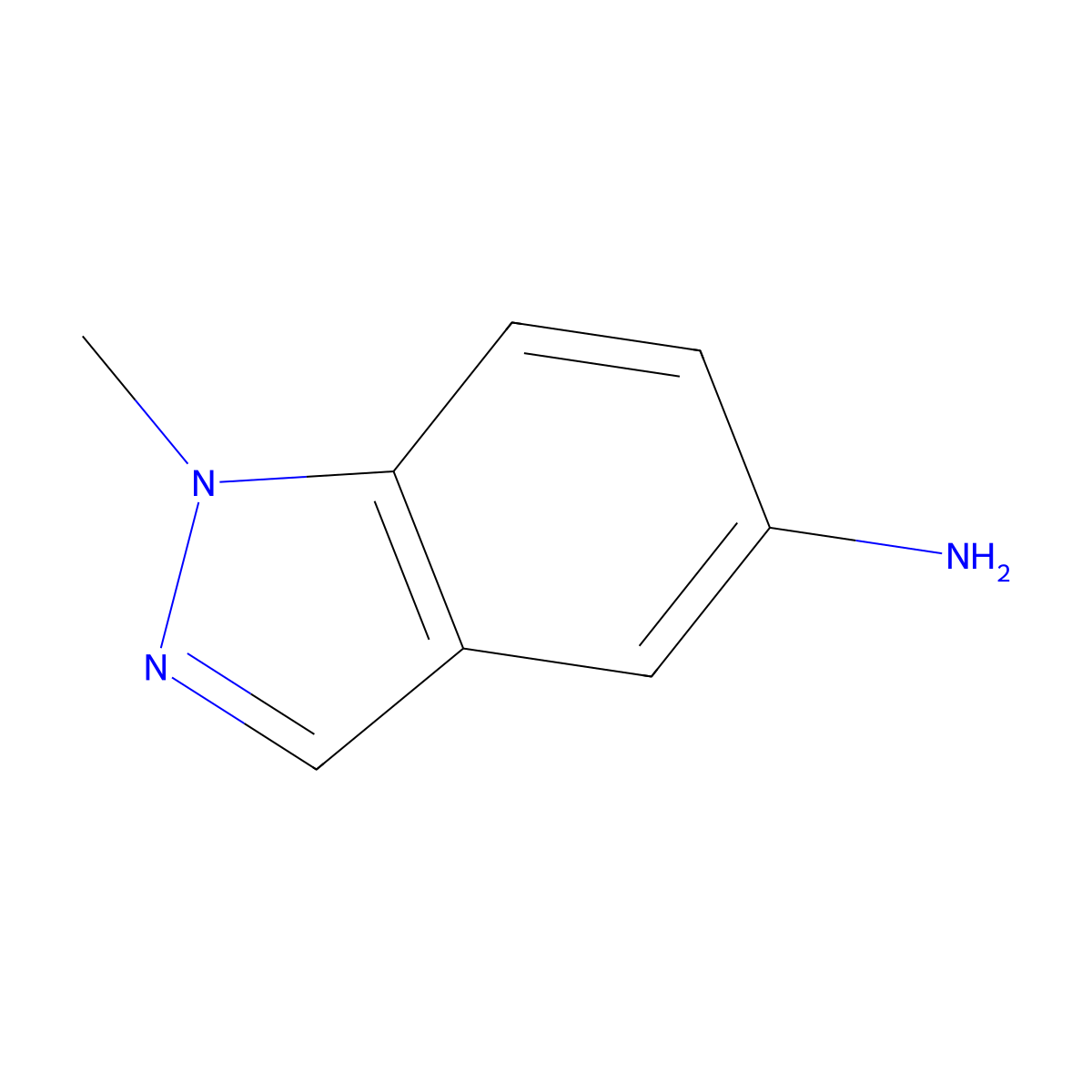 1-methyl-1H-indazol-5-amine molecular structure, CAS 50593-24-3