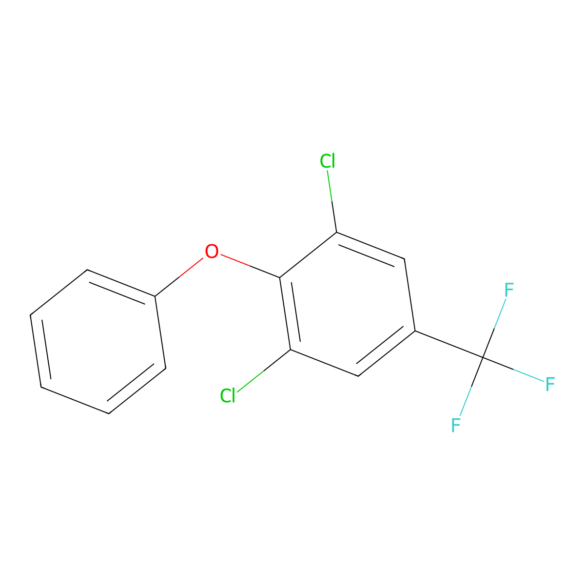 1,3-Dichloro-2-phenoxy-5-(trifluoromethyl)benzene molecular structure, CAS 50594-34-8
