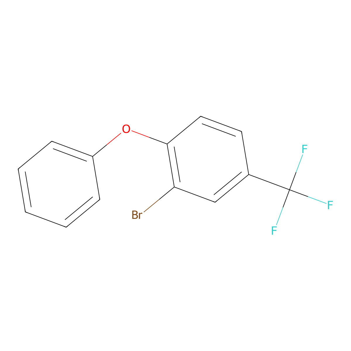 2-Bromo-1-phenoxy-4-(trifluoromethyl)benzene molecular structure, CAS 50594-35-9