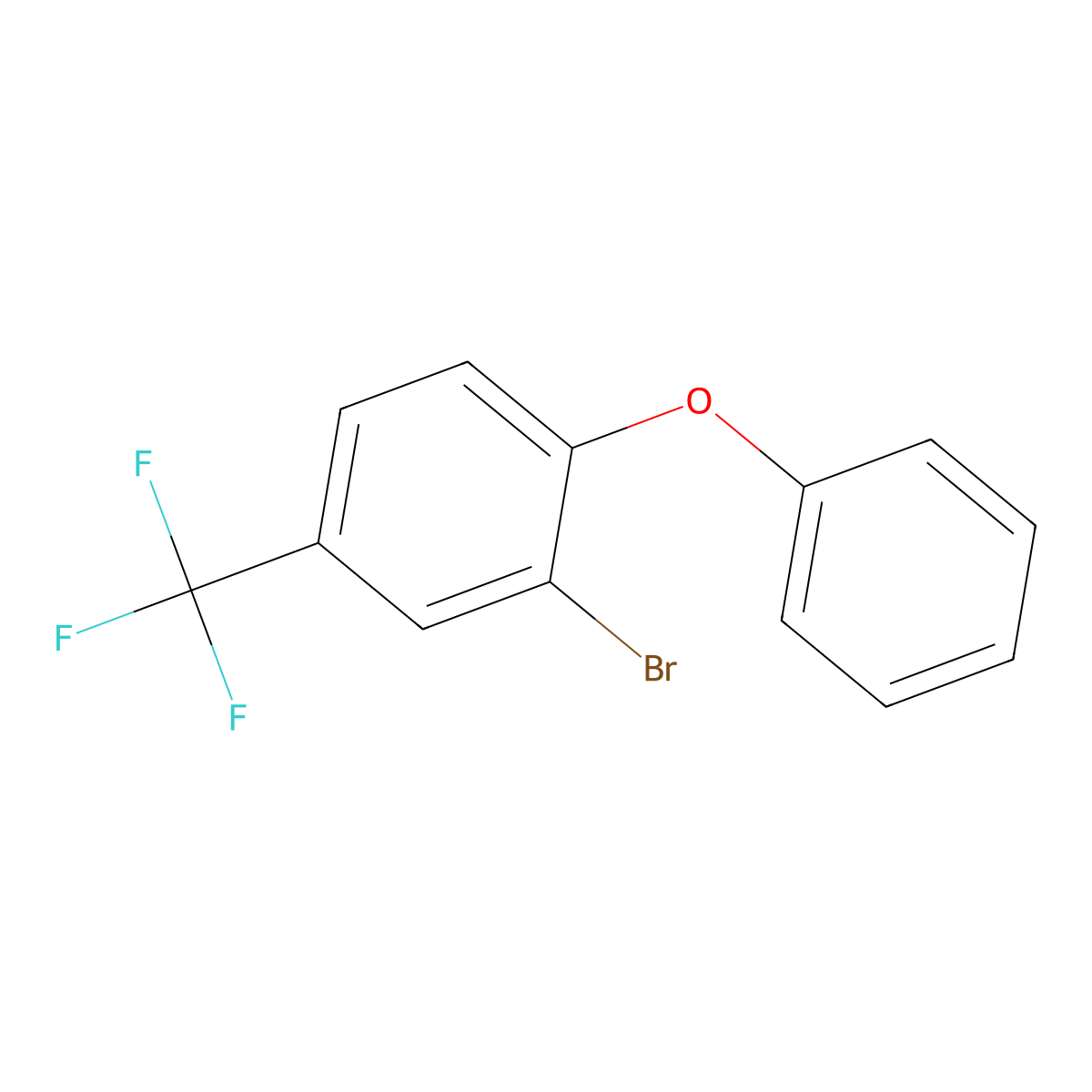 2-Bromo-1-phenoxy-4-(trifluoromethyl)benzene molecular structure, CAS 50594-35-9