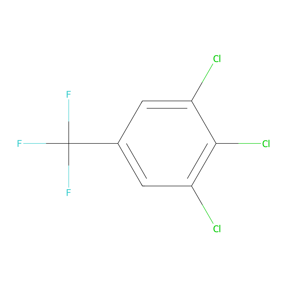 1,2,3-Trichloro-5-(trifluoromethyl)benzene molecular structure, CAS 50594-82-6