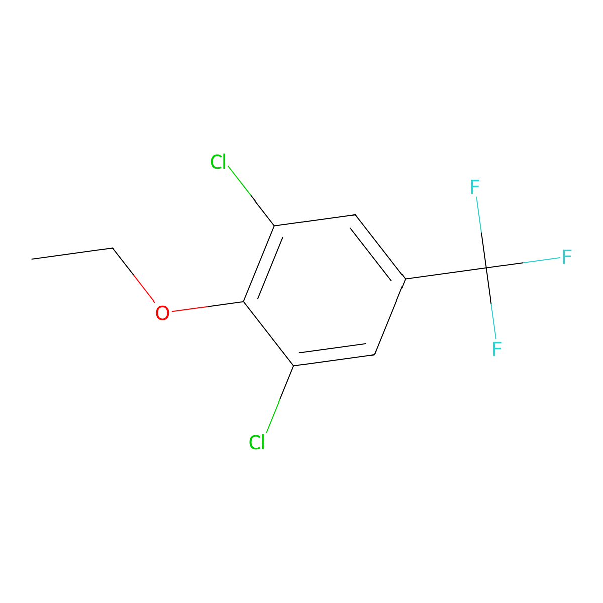 1,3-Dichloro-2-ethoxy-5-(trifluoromethyl)benzene molecular structure, CAS 50594-87-1