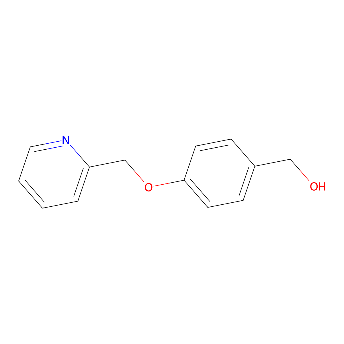 (4-(Pyridin-2-ylmethoxy)-phenyl)-methanol molecular structure, CAS 50596-34-4